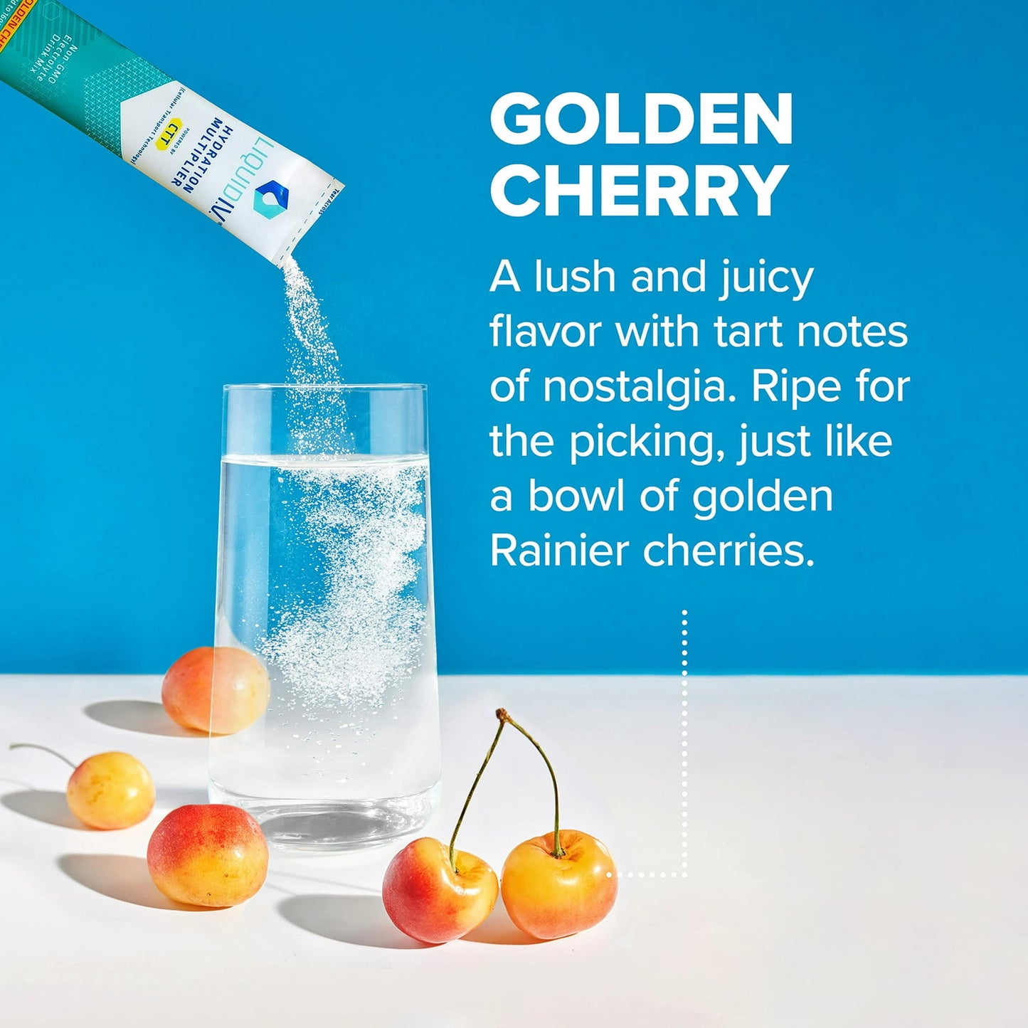 Liquid I.V. Hydration Multiplier Golden Cherry  16 stick ( Pack of 3 )