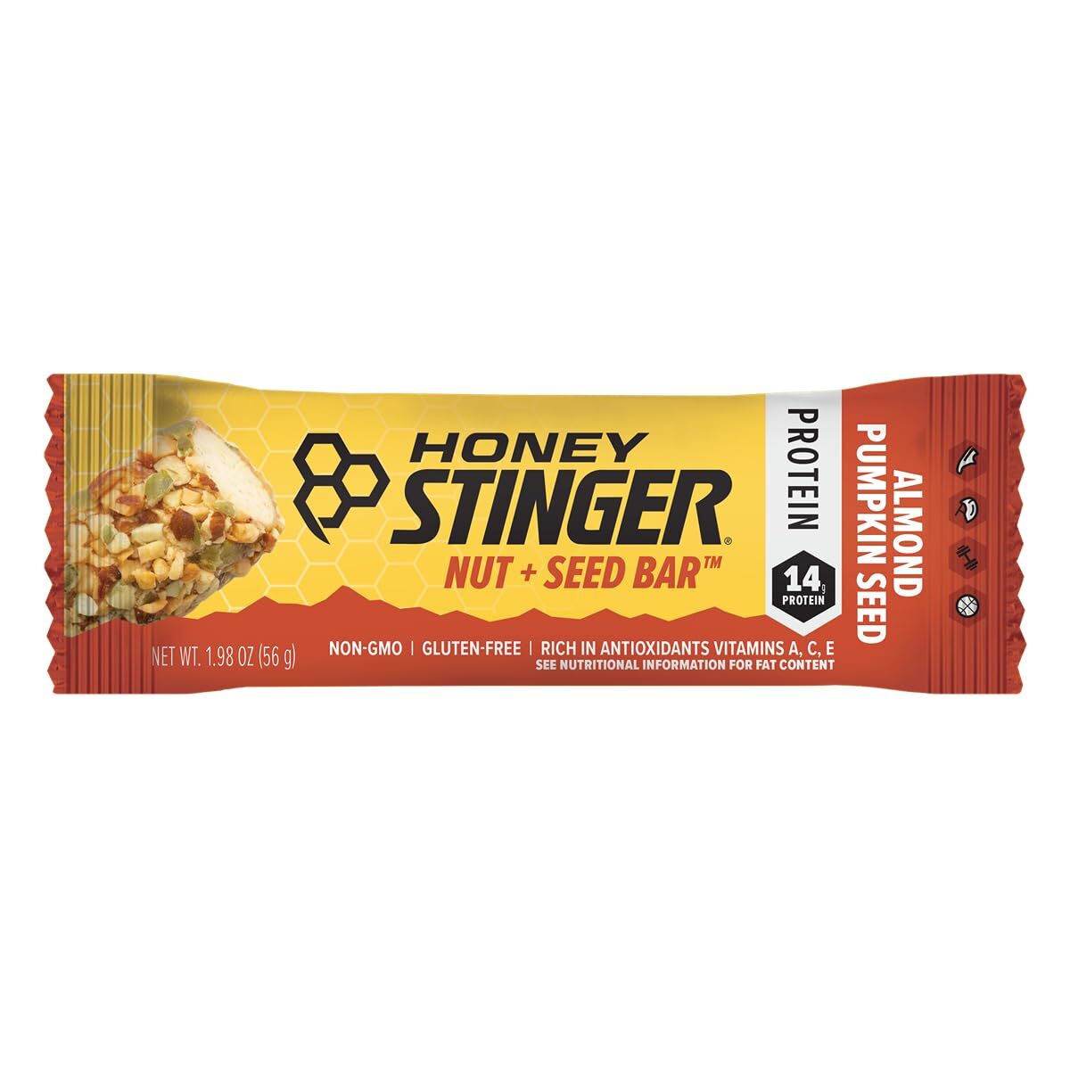 Honey Stinger Nut and Seed Bar - Almond/Pumpkin, Box of 12