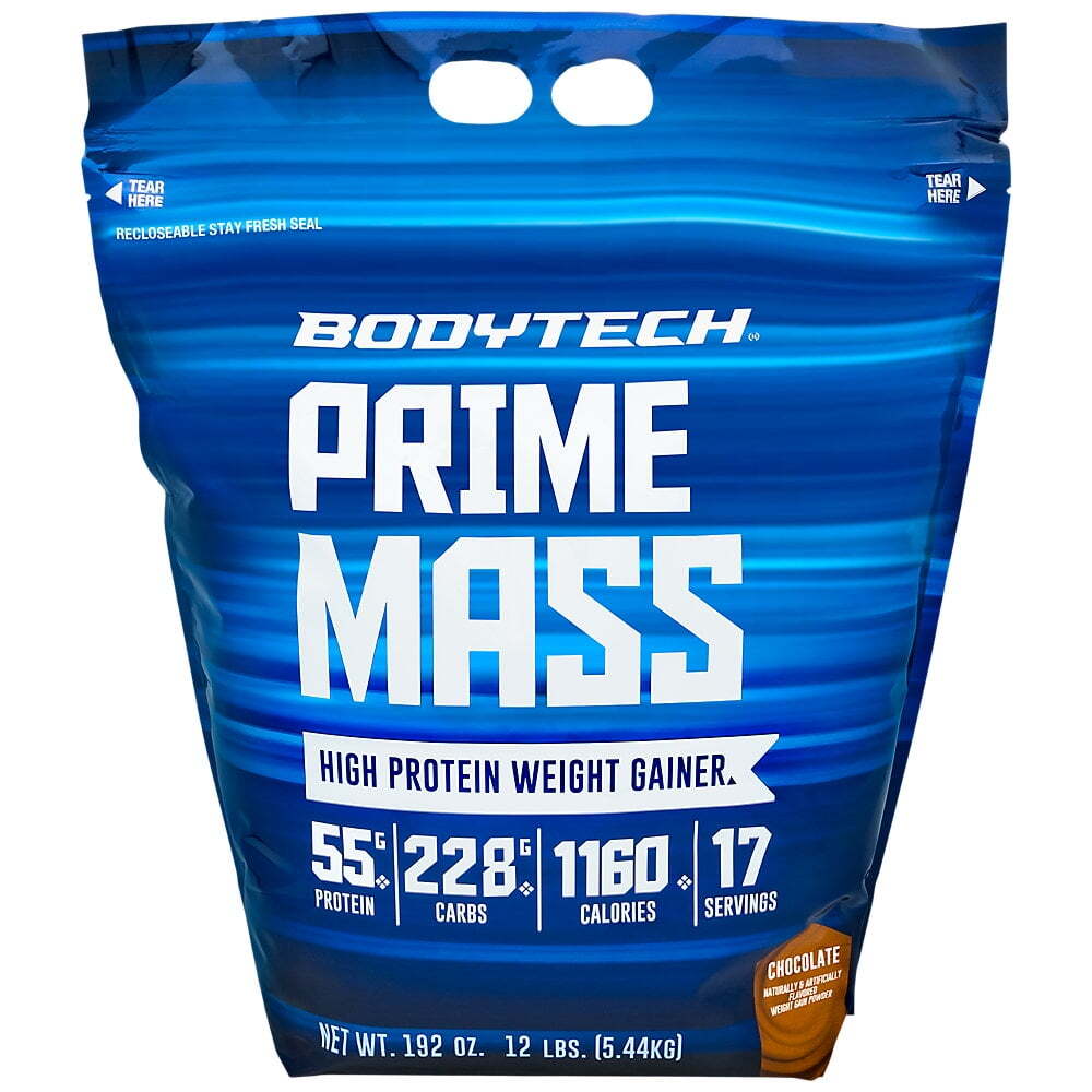 BodyTech Prime Mass- Chocolate (12 lbs./17 Servings) 1210 Calories