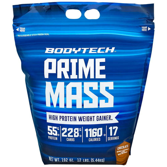 BodyTech Prime Mass- Chocolate (12 lbs./17 Servings) 1210 Calories