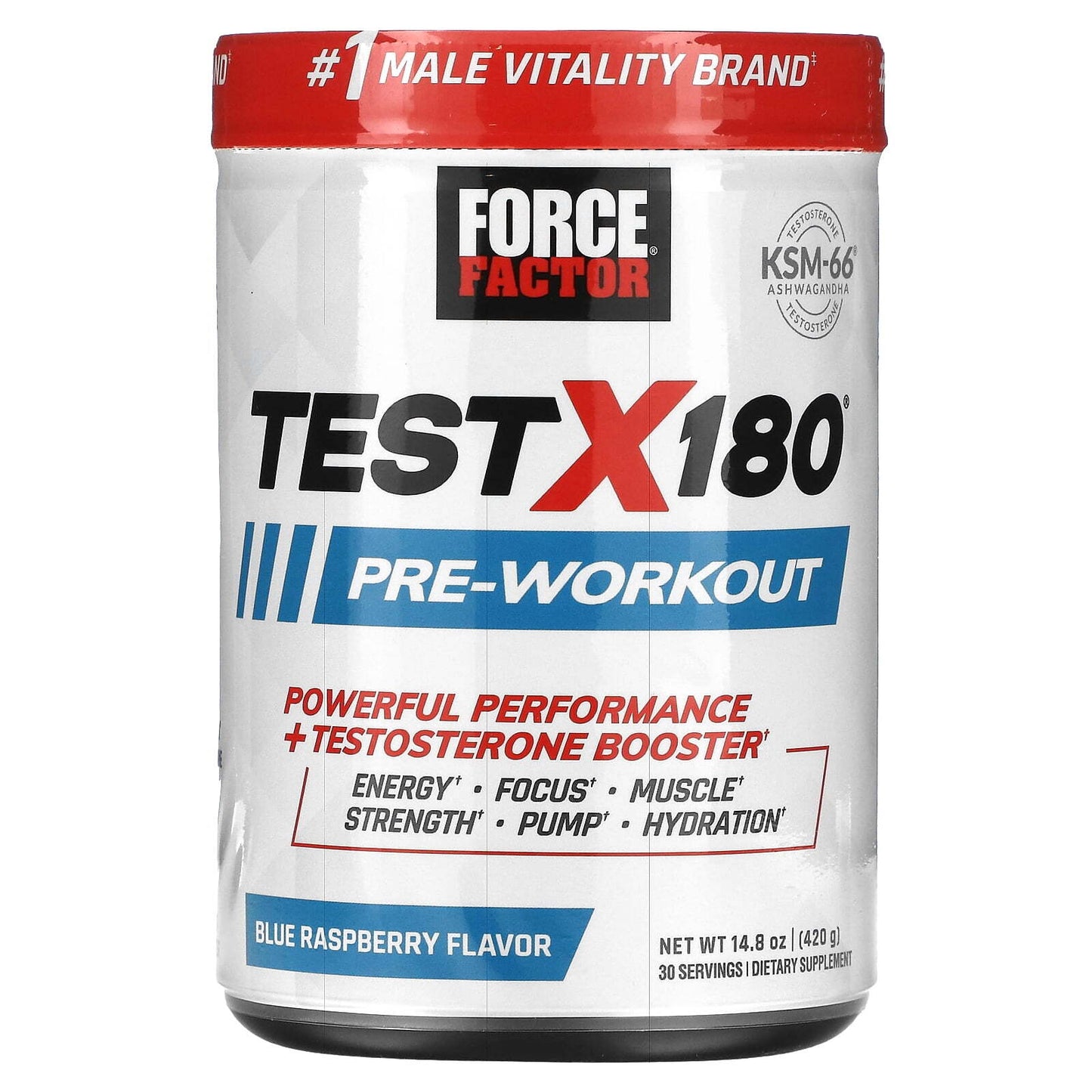 Test X180 Pre-Workout, Blue Raspberry, 14.8 oz (420 g)
