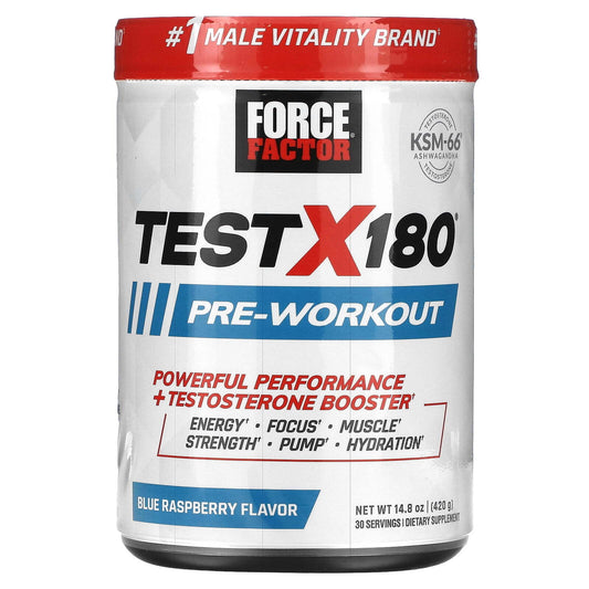 Test X180 Pre-Workout, Blue Raspberry, 14.8 oz (420 g)