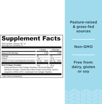 Ancient Nutrition Multi Collagen Protein 16oz / 454.5g ( Pack of 3 )