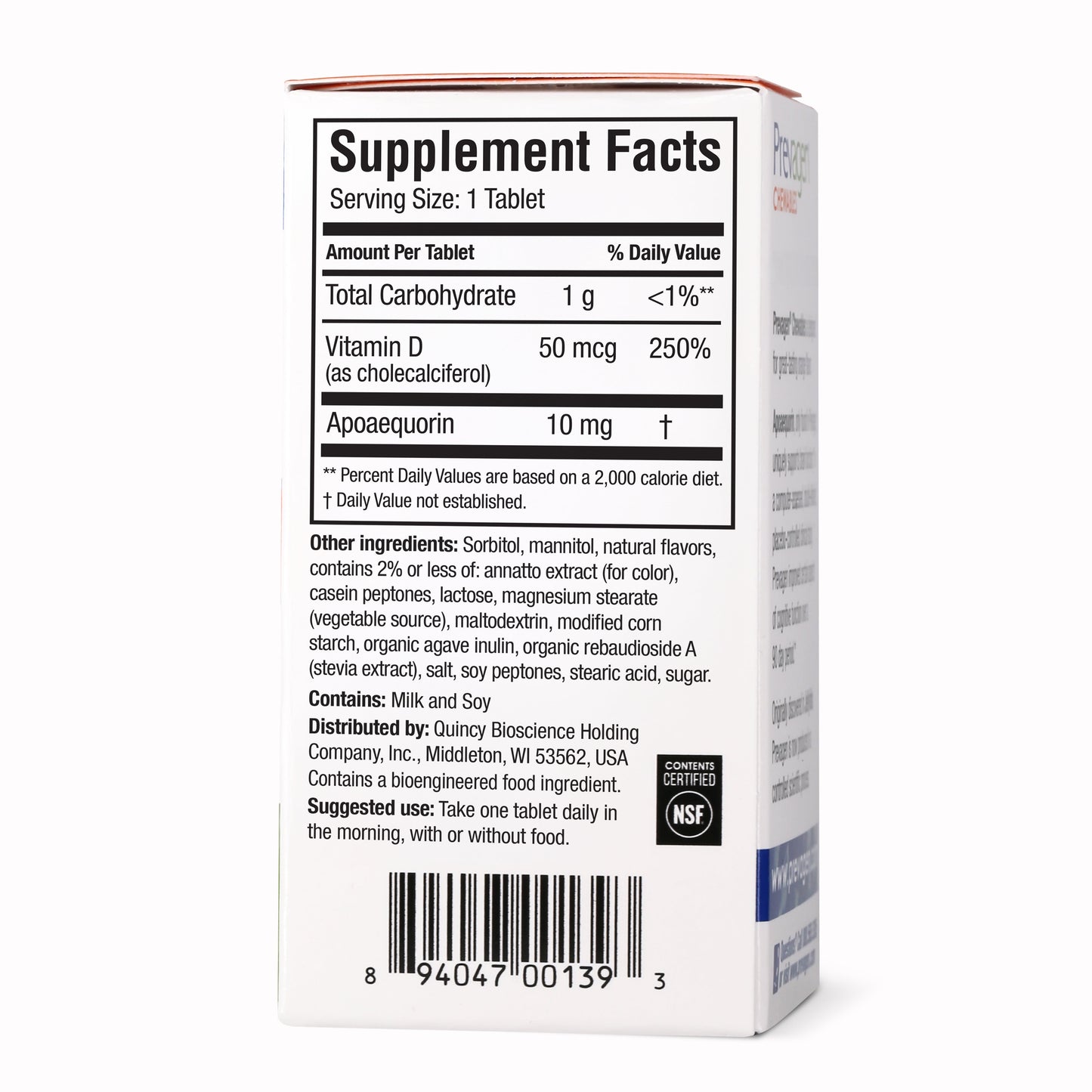 Prevagen Regular Strength Orange Chewables, 30ct 3 Pack, Prevagen with Apoaequorin & Vitamin D