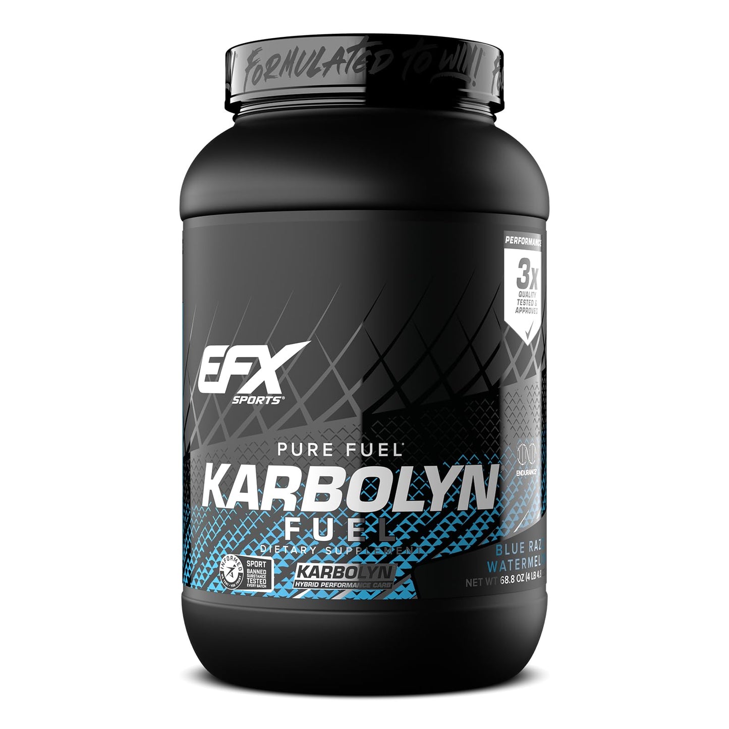 EFX Sports Karbolyn Fuel | Fast-Absorbing Carbohydrate Powder | Carb Load, Sustained Energy, Quick Recovery | Stimulant Free | 39 Servings (Neutral)