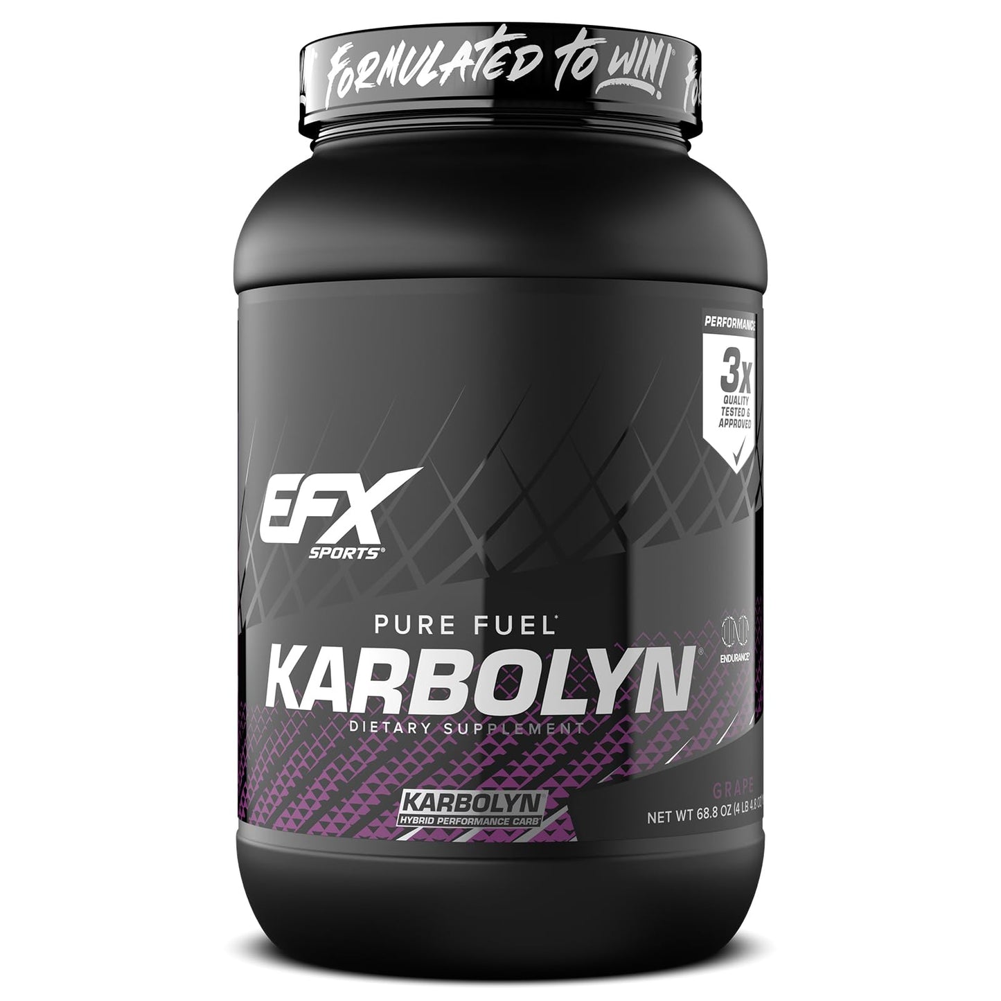 EFX Sports Karbolyn Fuel | Fast-Absorbing Carbohydrate Powder | Carb Load, Sustained Energy, Quick Recovery | Stimulant Free | 39 Servings (Neutral)