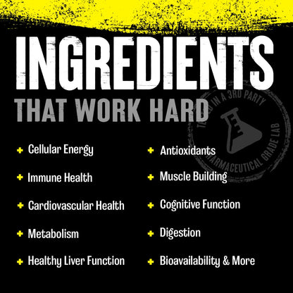 Animal Pak - Convenient All-in-One Vitamin & Supplement Powder - Zinc, Vitamins C, B, D, Amino Acids, Immune Support, Digestive Enzymes, and More - Daily Multivitamin for Women & Men - 60 Scoops