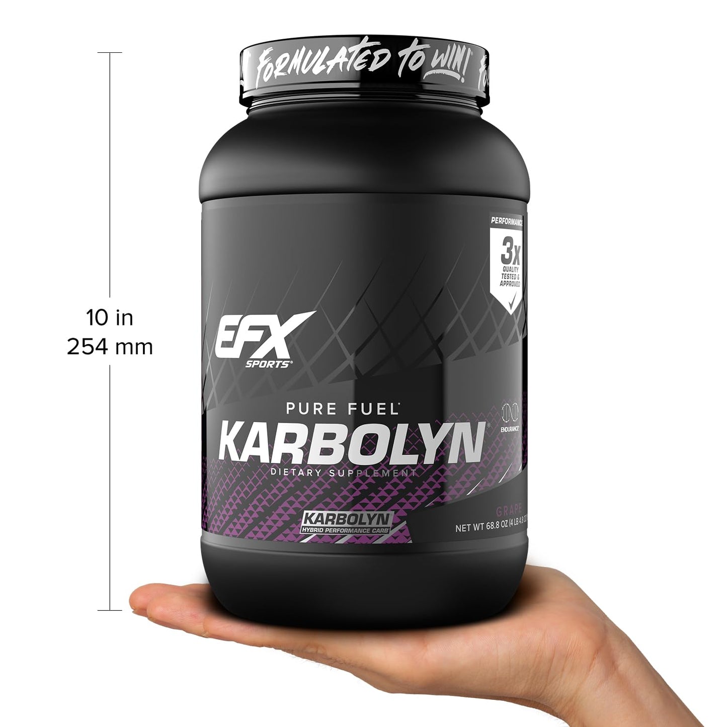 EFX Sports Karbolyn Fuel | Fast-Absorbing Carbohydrate Powder | Carb Load, Sustained Energy, Quick Recovery | Stimulant Free | 39 Servings (Neutral)