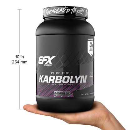 EFX Sports Karbolyn Fuel | Fast-Absorbing Carbohydrate Powder | Carb Load, Sustained Energy, Quick Recovery | Stimulant Free | 39 Servings (Neutral)
