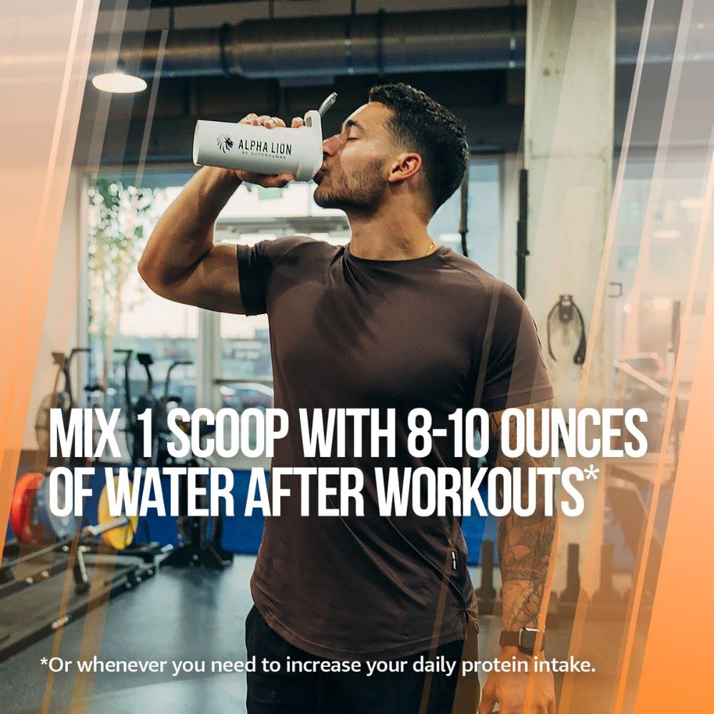 ALPHA LION Superhuman Whey Protein Powder, Great Tasting Pure Whey Protein Isolate, Low Carb, Low Sugar, No Bloat Post Workout, Muscle Recovery & Growth (28 Servings, Orange Gainsicle)