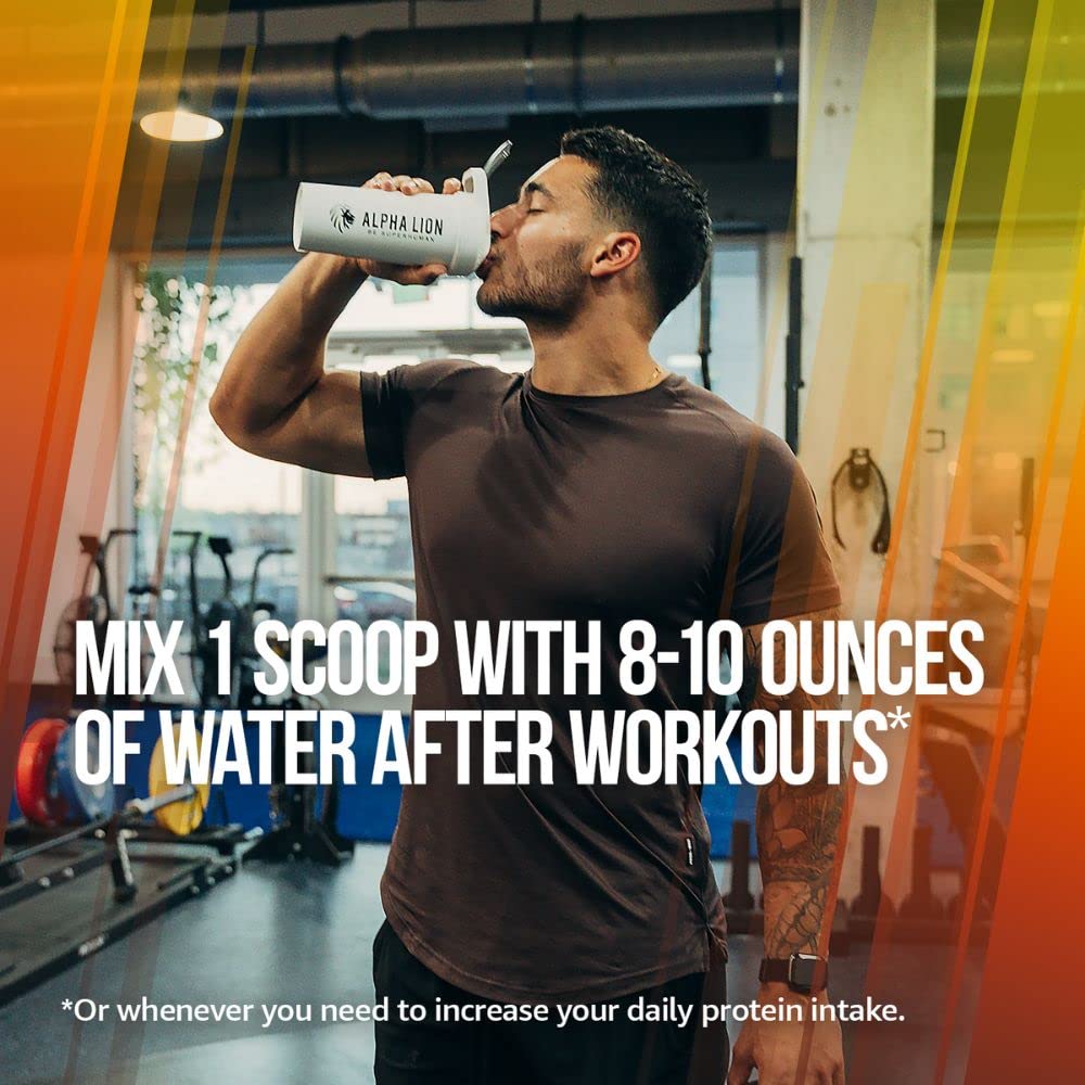 ALPHA LION Superhuman Whey Protein Powder, Great Tasting Pure Whey Protein Isolate, Low Carb, Low Sugar, No Bloat Post Workout, Muscle Recovery & Growth (28 Servings, Orange Gainsicle)