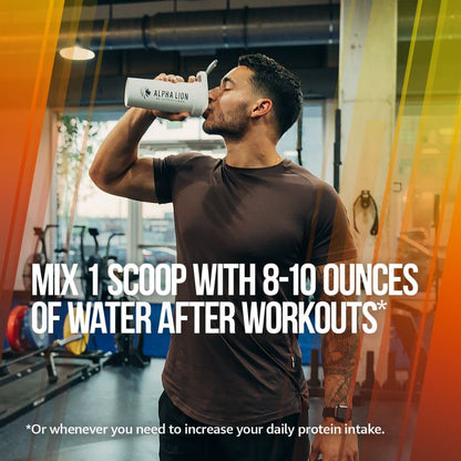 ALPHA LION Superhuman Whey Protein Powder, Great Tasting Pure Whey Protein Isolate, Low Carb, Low Sugar, No Bloat Post Workout, Muscle Recovery & Growth (28 Servings, Orange Gainsicle)
