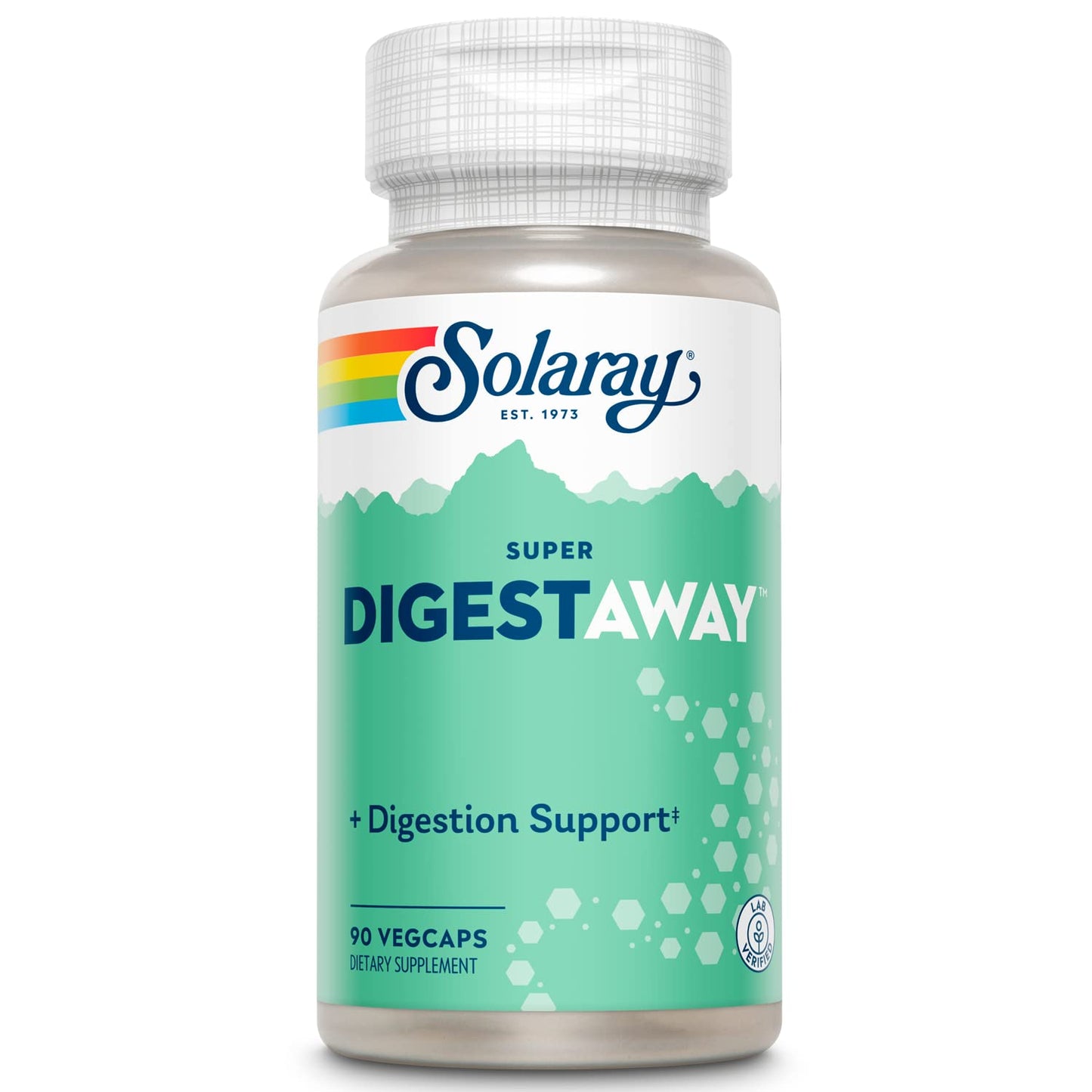 SOLARAY Super Digestaway Digestive Enzymes - Pancreatin, Papain, Ginger, Pepsin, Betaine HCl, Aloe Vera, and More - Digestion & Nutrient Absorption Support - Lab Verified - 180 VegCaps