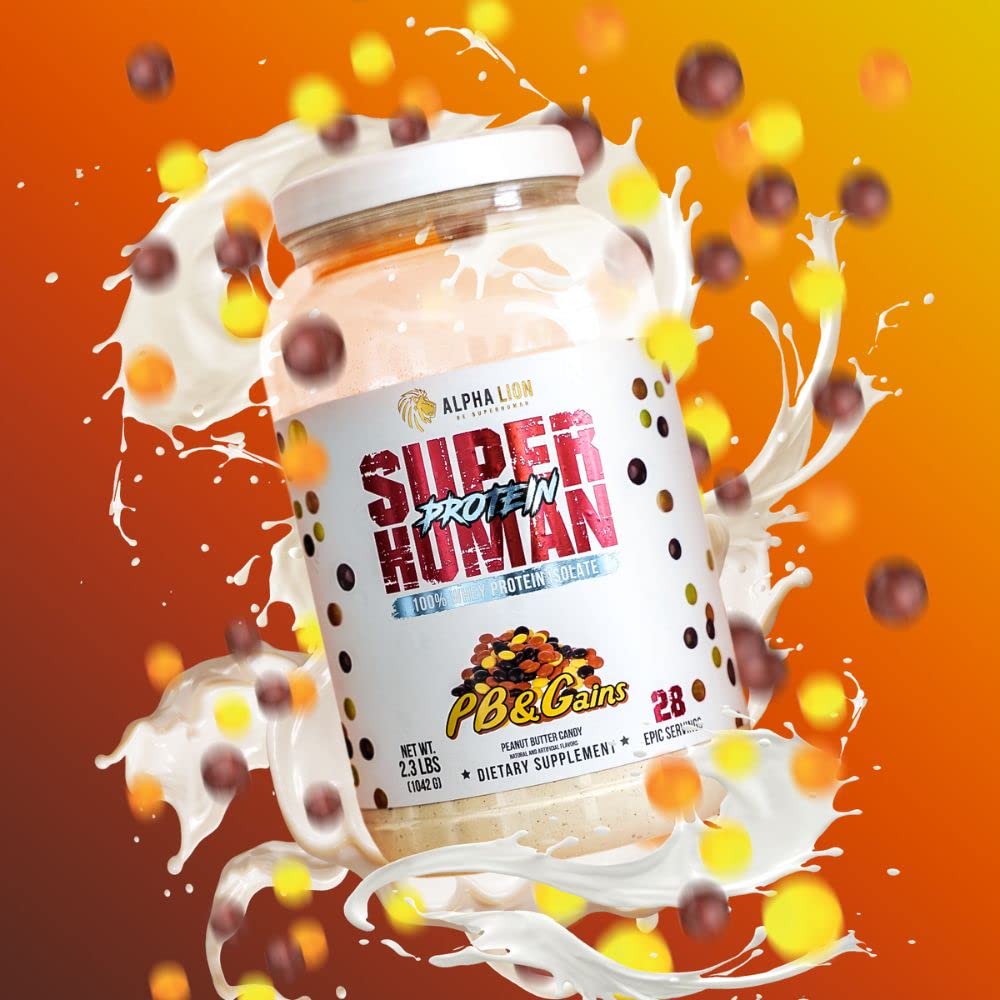 ALPHA LION Superhuman Whey Protein Powder, Great Tasting Pure Whey Protein Isolate, Low Carb, Low Sugar, No Bloat Post Workout, Muscle Recovery & Growth (28 Servings, Orange Gainsicle)