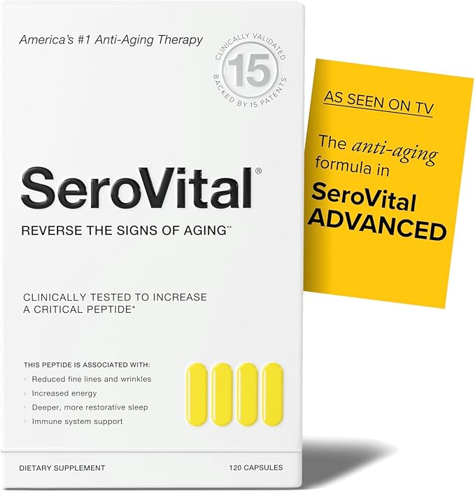 Serovital Renewal Complex - Anti Aging Supplements - Amino Acids - Peptides - Improved Energy and Immunity, Better Deeper Sleep, 30-Day Supply