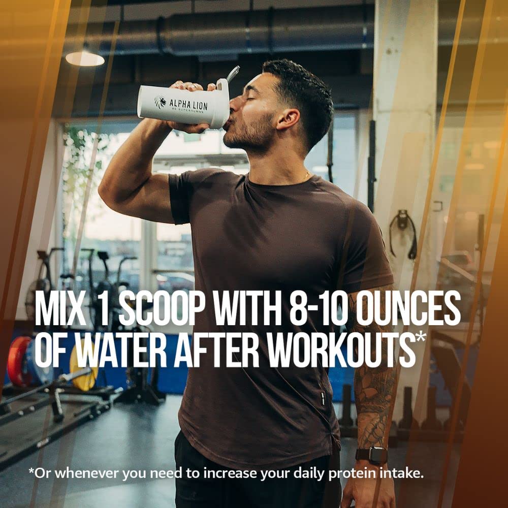 ALPHA LION Superhuman Whey Protein Powder, Great Tasting Pure Whey Protein Isolate, Low Carb, Low Sugar, No Bloat Post Workout, Muscle Recovery & Growth (28 Servings, Orange Gainsicle)