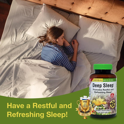 Herbs Etc. Deep Sleep Softgels, Herbal Sleep Support, 120 Softgels