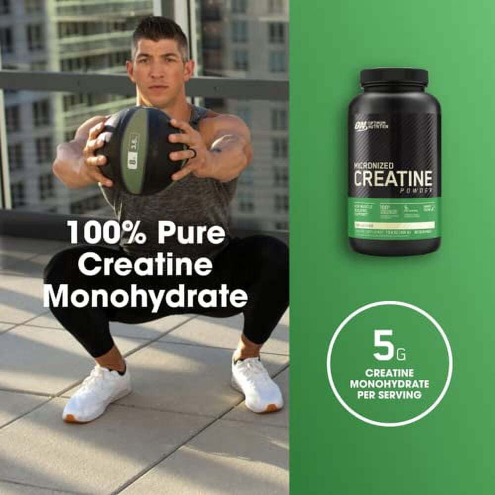Optimum Nutrition's Micronized Creatine Powder Unflavored Keto 60 Servings