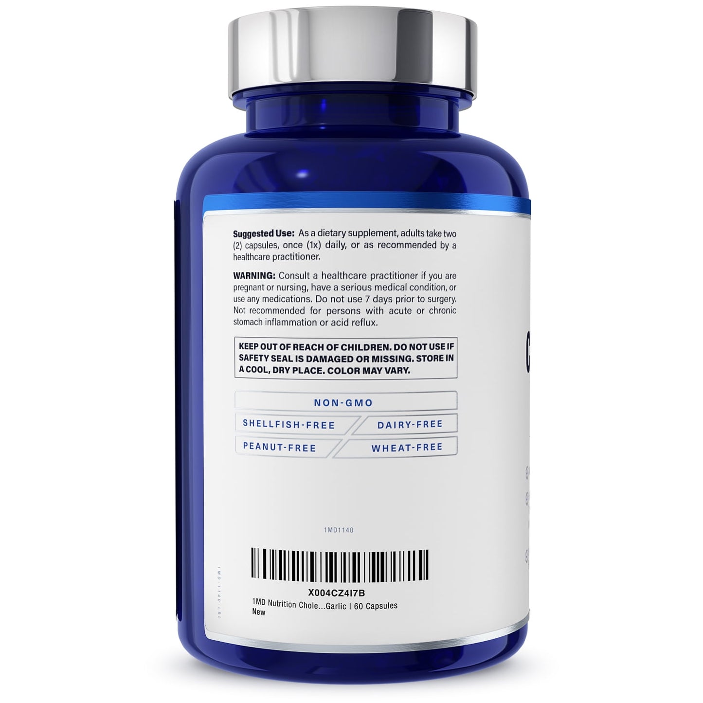 1MD Nutrition CholestMD with Olive Leaf Extract, Bergavit, Niacin, Garlic | 60 Capsules