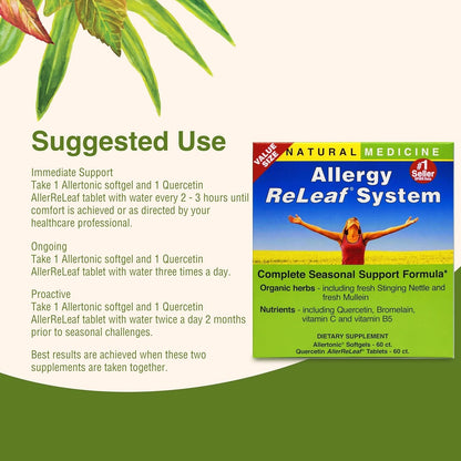 Herbs Etc Allergy ReLeaf System - 2 Bottles (Allertonic & Quercetin) 60+60