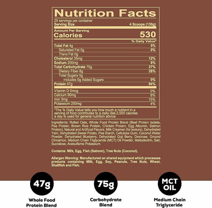 REDCON1 MRE Protein Powder, Fudge Brownie Meal Replacement Protein Blend 7 Lb