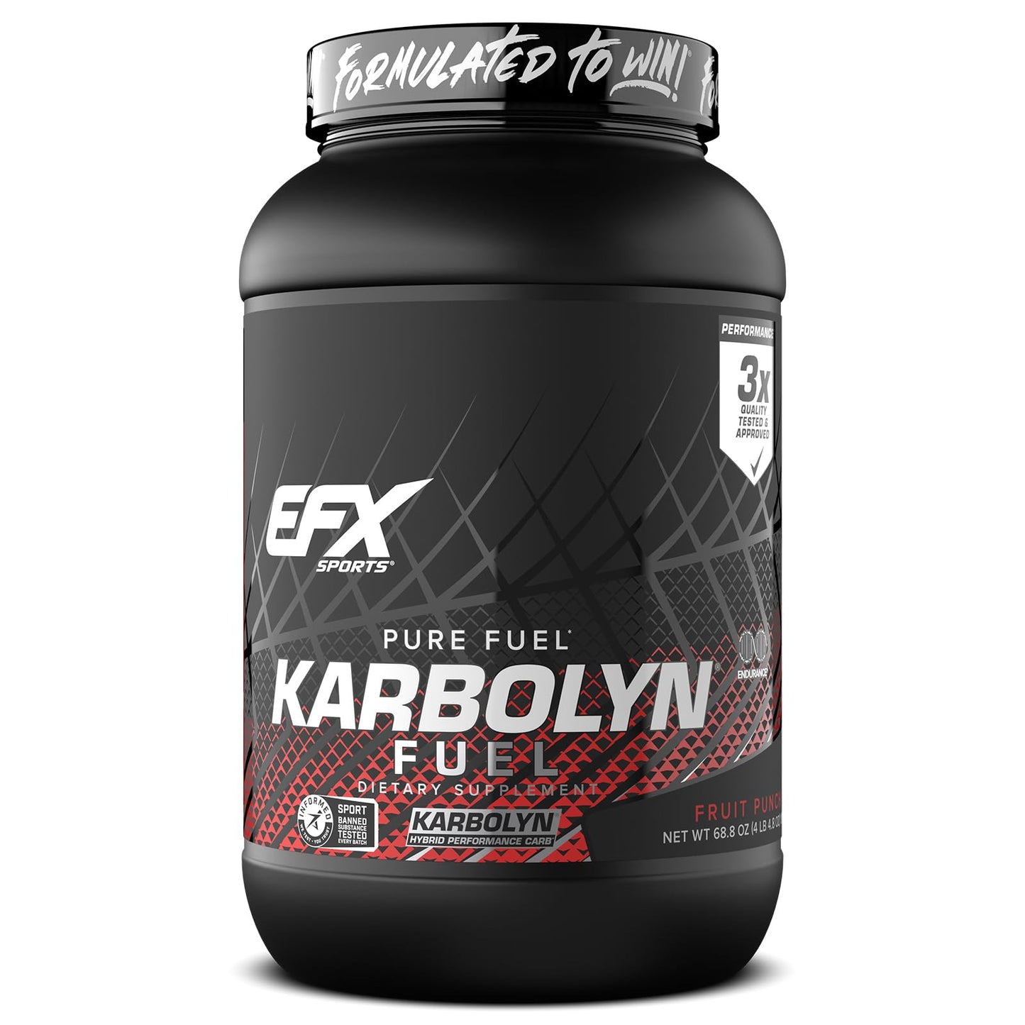 EFX Sports Karbolyn Fuel | Fast-Absorbing Carbohydrate Powder | Carb Load, Sustained Energy, Quick Recovery | Stimulant Free | 39 Servings (Neutral)