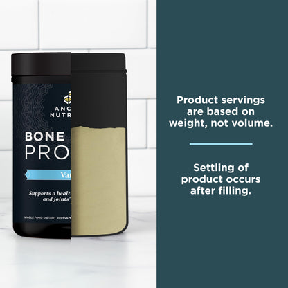 Ancient Nutrition Grass Fed, Cage Free, Bone Broth Protein Powder, 20g Protein, Hydrolyzed Collagen Peptides, Keto & Paleo Friendly, Supports Joint, Gut Health, Vanilla, 20 Servings
