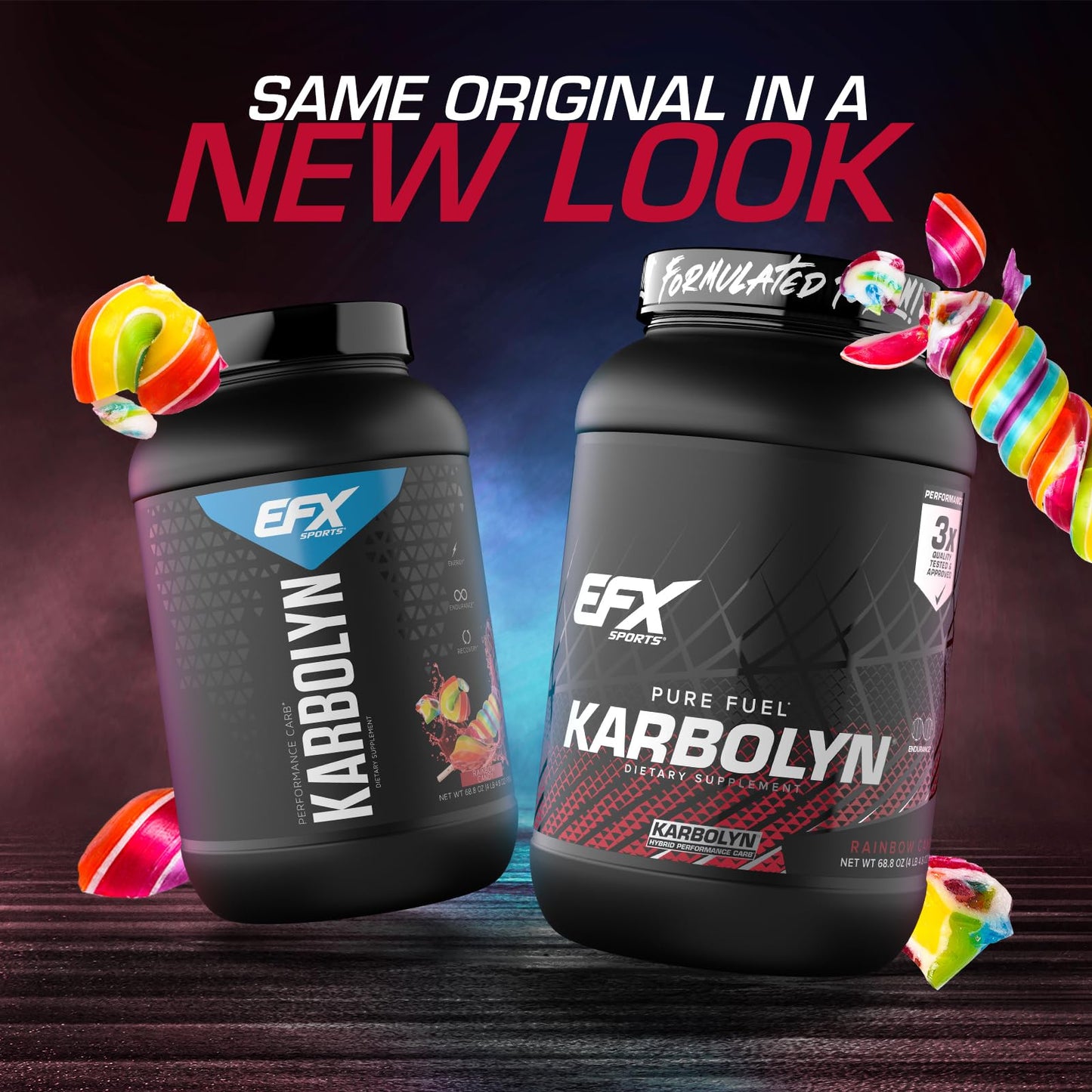 EFX Sports Karbolyn Fuel | Fast-Absorbing Carbohydrate Powder | Carb Load, Sustained Energy, Quick Recovery | Stimulant Free | 39 Servings (Neutral)