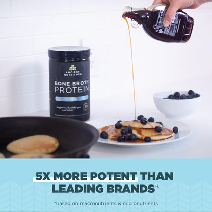 Ancient Nutrition Bone Broth Protein Powder, Chicken Soup, Grass-Fed Chicken and Beef Bone Broth Powder, 15g Protein Per Serving, Supports a Healthy Gut, 15 Servings
