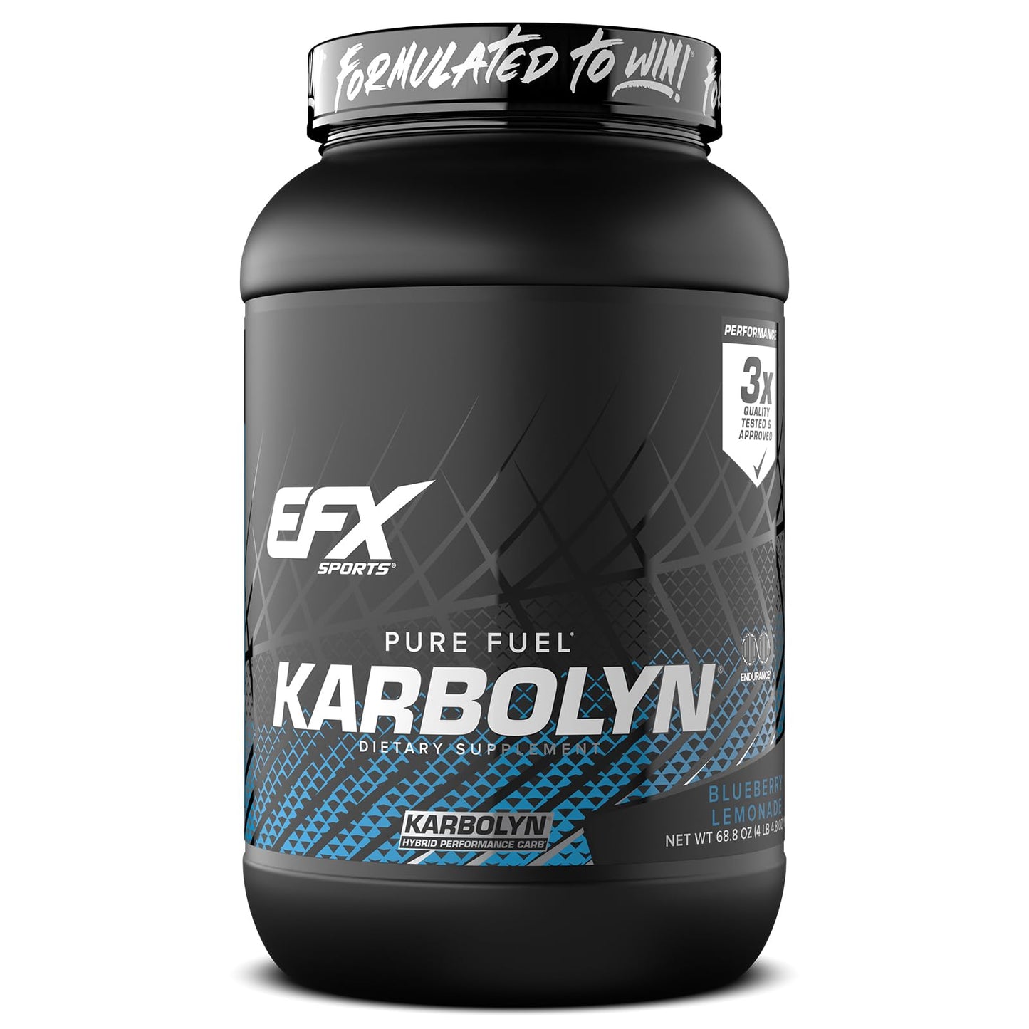 EFX Sports Karbolyn Fuel | Fast-Absorbing Carbohydrate Powder | Carb Load, Sustained Energy, Quick Recovery | Stimulant Free | 39 Servings (Neutral)