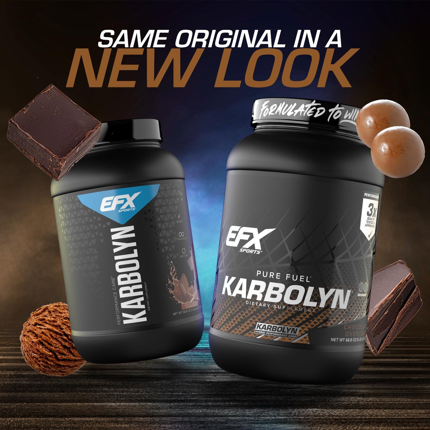 EFX Sports Karbolyn Fuel | Fast-Absorbing Carbohydrate Powder | Carb Load, Sustained Energy, Quick Recovery | Stimulant Free | 39 Servings (Neutral)
