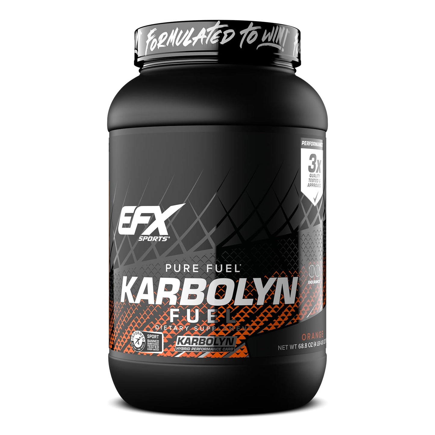 EFX Sports Karbolyn Fuel | Fast-Absorbing Carbohydrate Powder | Carb Load, Sustained Energy, Quick Recovery | Stimulant Free | 39 Servings (Neutral)