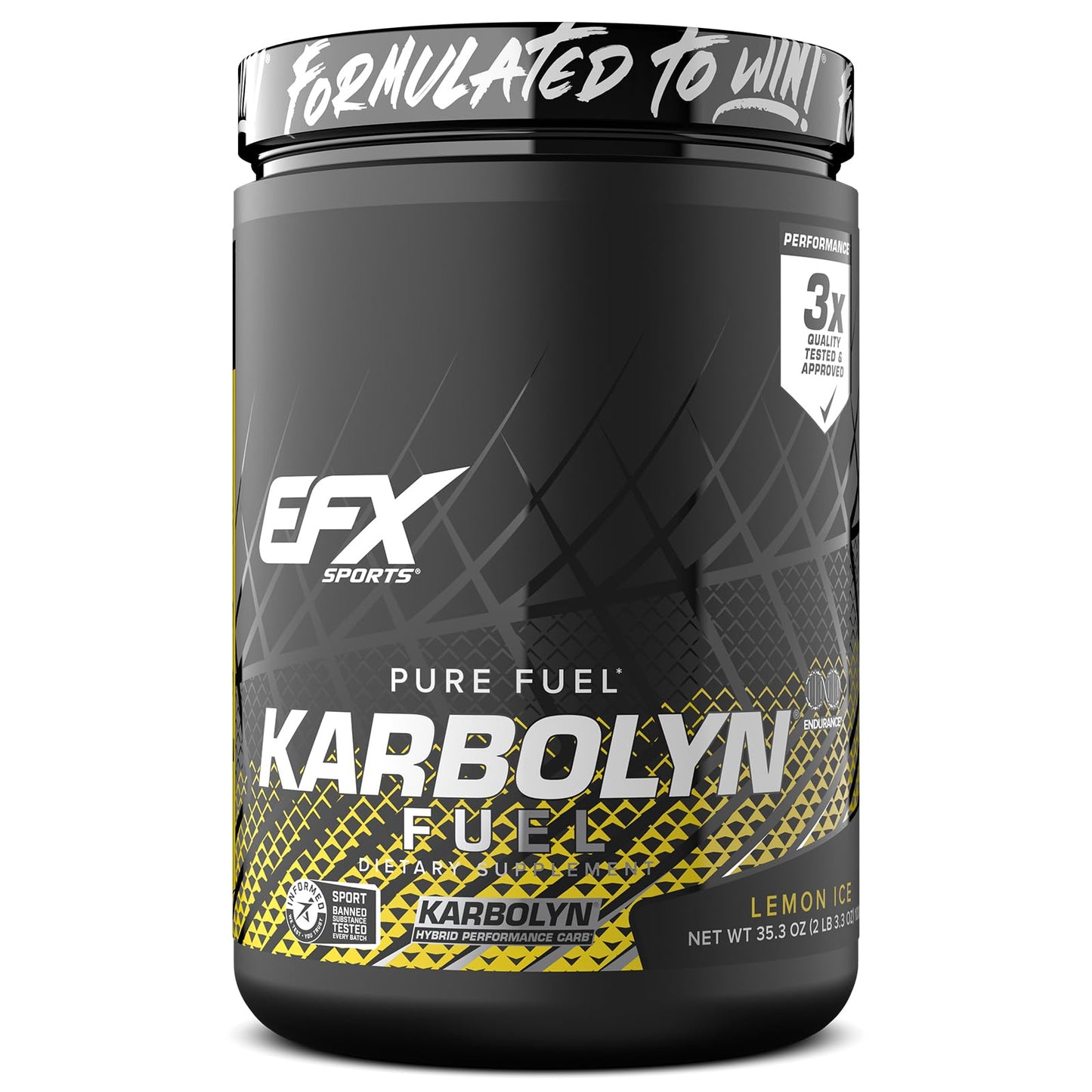 EFX Sports Karbolyn Fuel | Fast-Absorbing Carbohydrate Powder | Carb Load, Sustained Energy, Quick Recovery | Stimulant Free | 39 Servings (Neutral)
