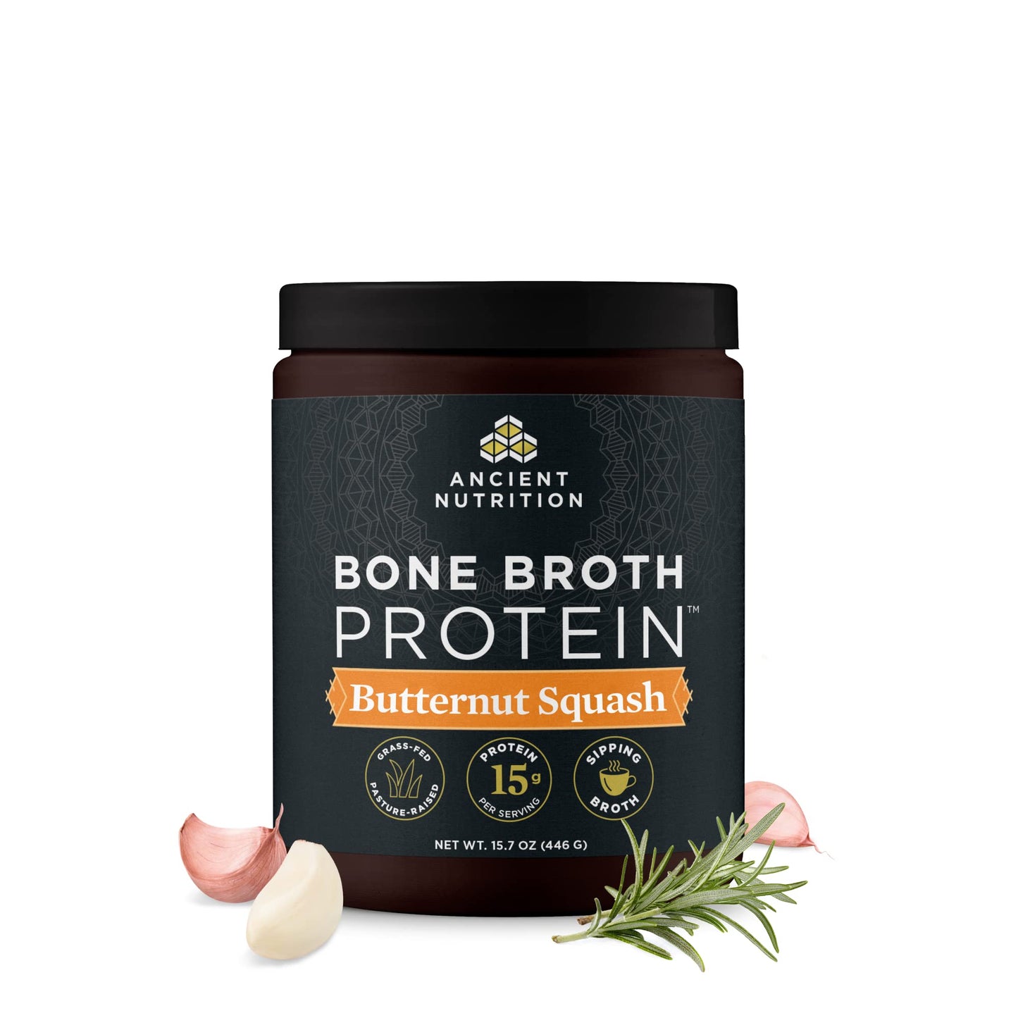Ancient Nutrition Grass Fed, Cage Free, Bone Broth Protein Powder, 20g Protein, Hydrolyzed Collagen Peptides, Keto & Paleo Friendly, Supports Joint, Gut Health, Vanilla, 20 Servings