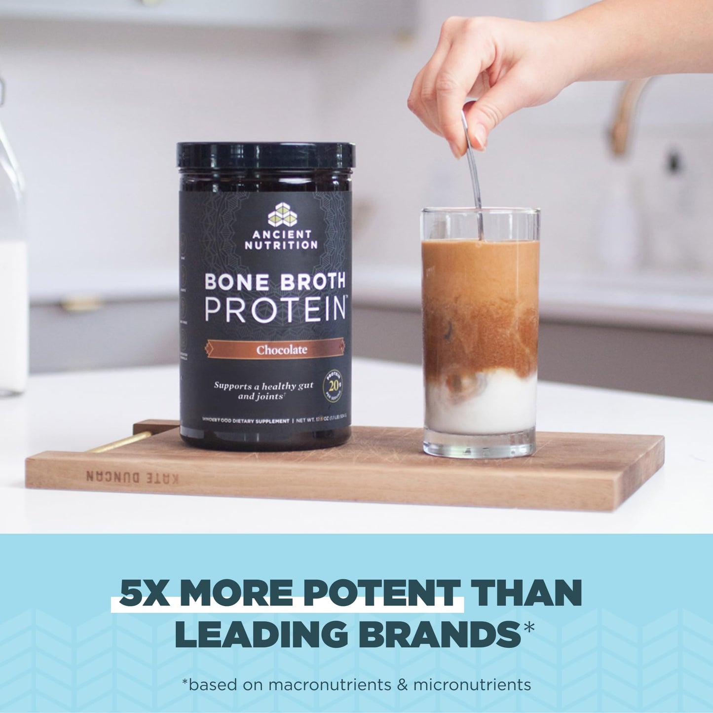Ancient Nutrition Grass Fed, Cage Free, Bone Broth Protein Powder, 20g Protein, Hydrolyzed Collagen Peptides, Keto & Paleo Friendly, Supports Joint, Gut Health, Vanilla, 20 Servings