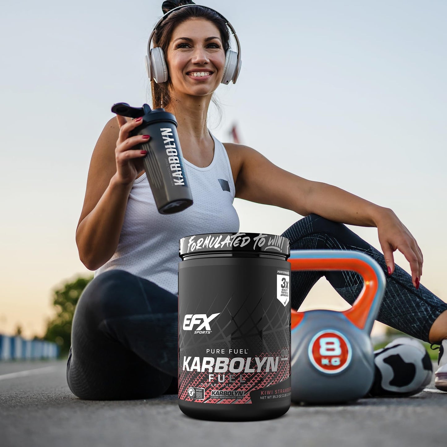 EFX Sports Karbolyn Fuel | Fast-Absorbing Carbohydrate Powder | Carb Load, Sustained Energy, Quick Recovery | Stimulant Free | 39 Servings (Neutral)