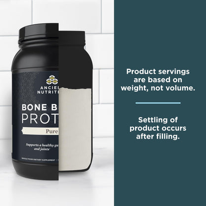 Ancient Nutrition Grass Fed, Cage Free, Bone Broth Protein Powder, 20g Protein, Hydrolyzed Collagen Peptides, Keto & Paleo Friendly, Supports Joint, Gut Health, Vanilla, 20 Servings