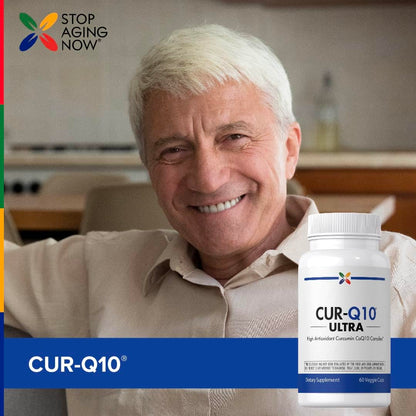 Stop Aging Now - CoQ10 200mg - 60 Capsules - Antioxidant Curcumin Complex Supplement