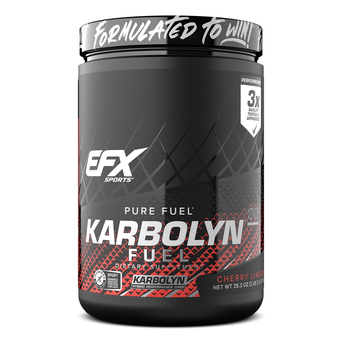 EFX Sports Karbolyn Fuel | Fast-Absorbing Carbohydrate Powder | Carb Load, Sustained Energy, Quick Recovery | Stimulant Free | 39 Servings (Neutral)