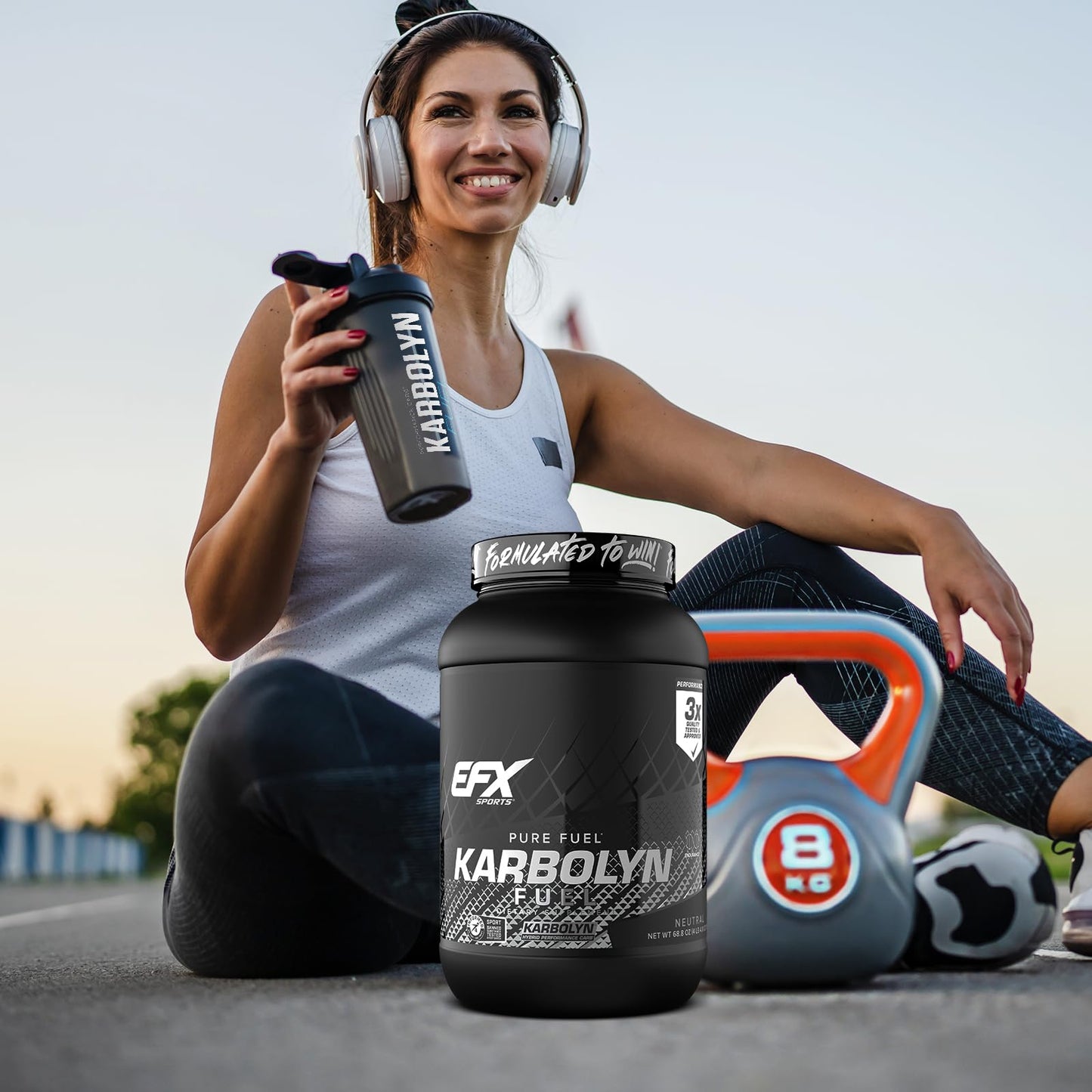 EFX Sports Karbolyn Fuel | Fast-Absorbing Carbohydrate Powder | Carb Load, Sustained Energy, Quick Recovery | Stimulant Free | 39 Servings (Neutral)