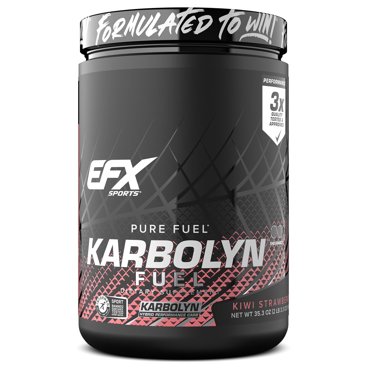 EFX Sports Karbolyn Fuel | Fast-Absorbing Carbohydrate Powder | Carb Load, Sustained Energy, Quick Recovery | Stimulant Free | 39 Servings (Neutral)