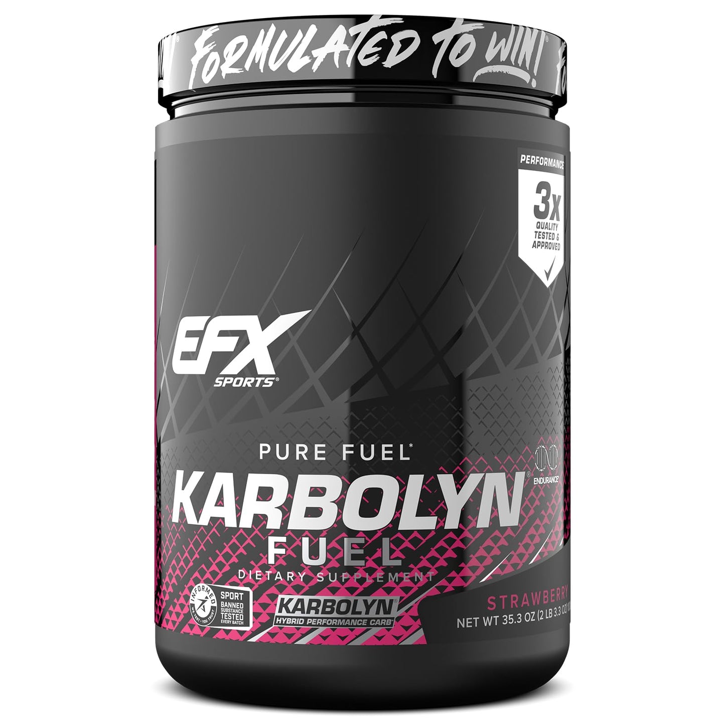 EFX Sports Karbolyn Fuel | Fast-Absorbing Carbohydrate Powder | Carb Load, Sustained Energy, Quick Recovery | Stimulant Free | 39 Servings (Neutral)