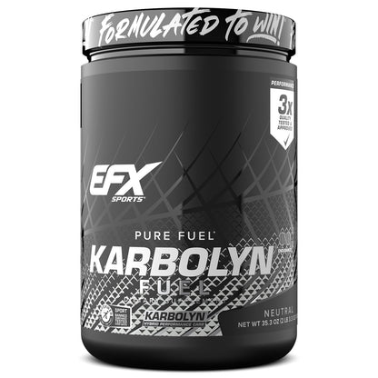 EFX Sports Karbolyn Fuel | Fast-Absorbing Carbohydrate Powder | Carb Load, Sustained Energy, Quick Recovery | Stimulant Free | 39 Servings (Neutral)