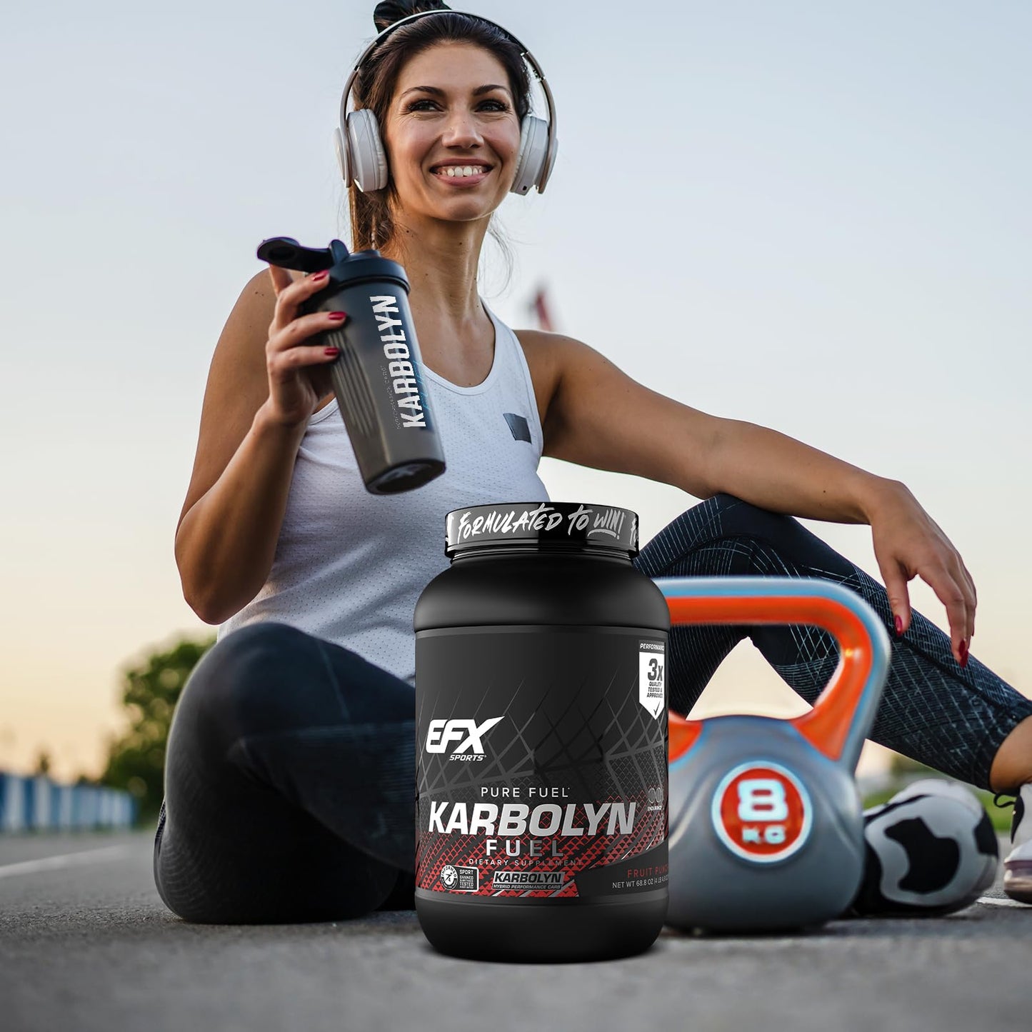 EFX Sports Karbolyn Fuel | Fast-Absorbing Carbohydrate Powder | Carb Load, Sustained Energy, Quick Recovery | Stimulant Free | 39 Servings (Neutral)