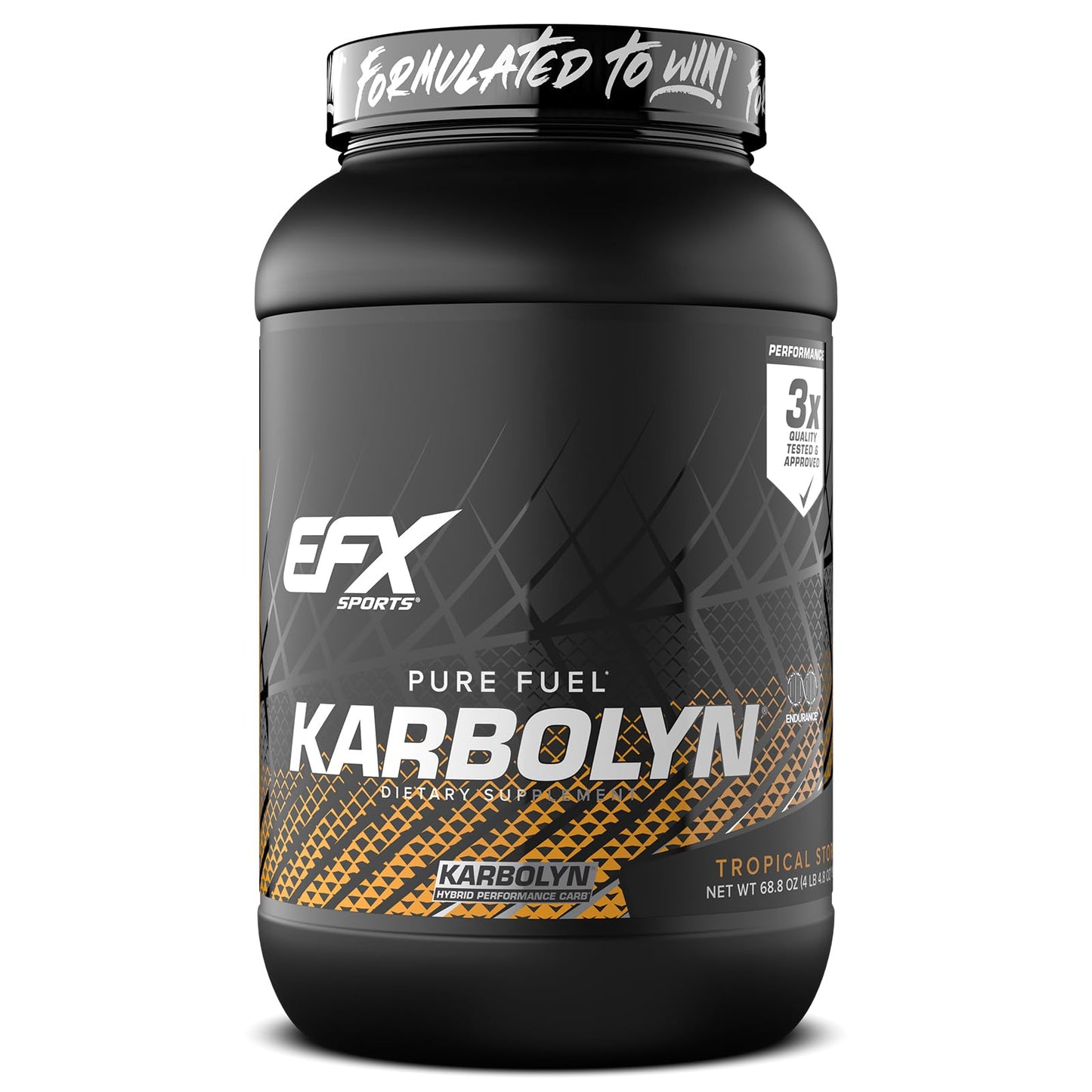 EFX Sports Karbolyn Fuel | Fast-Absorbing Carbohydrate Powder | Carb Load, Sustained Energy, Quick Recovery | Stimulant Free | 39 Servings (Neutral)
