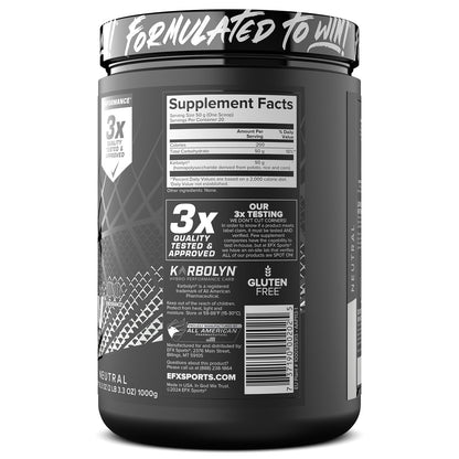 EFX Sports Karbolyn Fuel | Fast-Absorbing Carbohydrate Powder | Carb Load, Sustained Energy, Quick Recovery | Stimulant Free | 39 Servings (Neutral)
