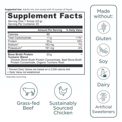 Ancient Nutrition Grass Fed, Cage Free, Bone Broth Protein Powder, 20g Protein, Hydrolyzed Collagen Peptides, Keto & Paleo Friendly, Supports Joint, Gut Health, Vanilla, 20 Servings