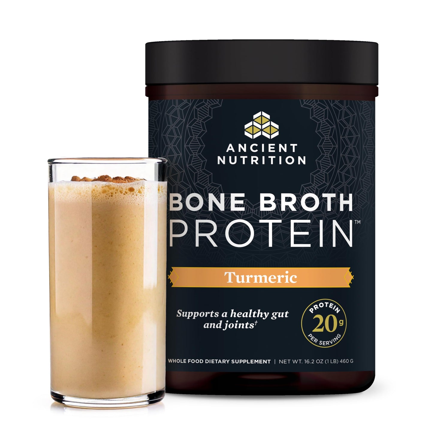 Ancient Nutrition Grass Fed, Cage Free, Bone Broth Protein Powder, 20g Protein, Hydrolyzed Collagen Peptides, Keto & Paleo Friendly, Supports Joint, Gut Health, Vanilla, 20 Servings