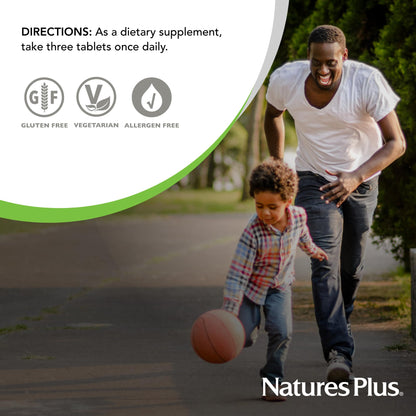 Natures Plus Source of Life Gold Multivitamin - 180 Tablets - with Vitamins D3 & B12 - Blood, Bone & Immune Support - Vegetarian & Gluten Free - 60 Servings