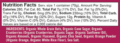 Bob's Red Mill Organic Oat Cup, Fruit & Seed, 1 cup (Pack of 12)- Non GMO, Whole Grain, Kosher